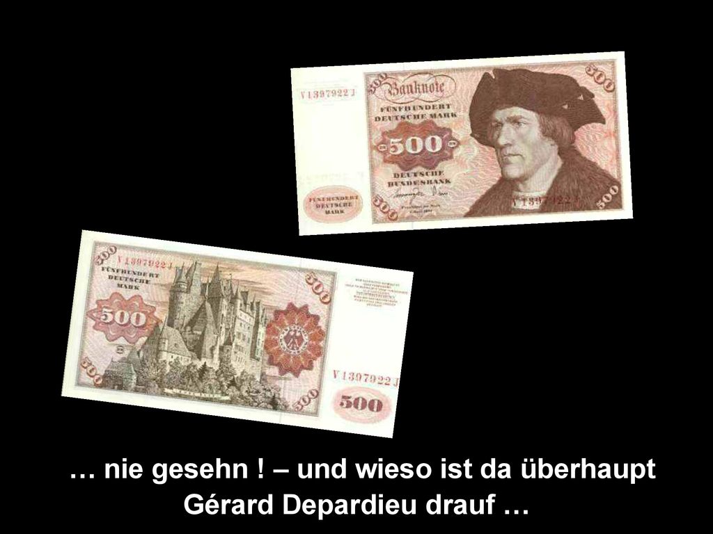 … nie gesehn ! – und wieso ist da überhaupt Gérard Depardieu drauf …