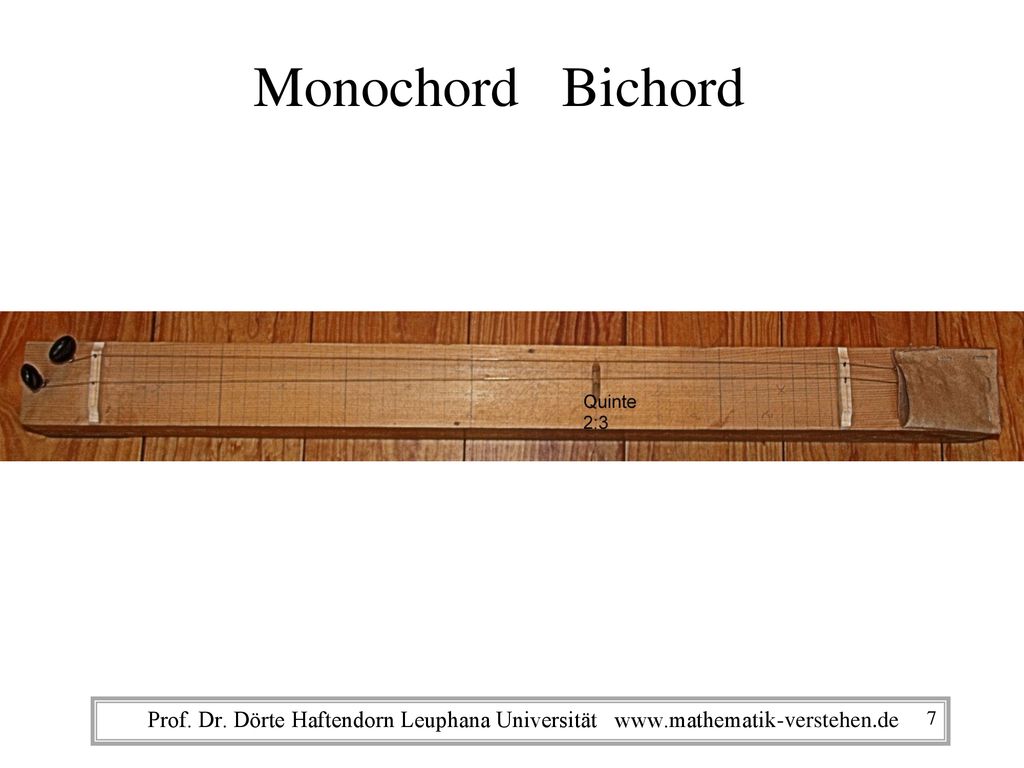 Monochord Bichord Prof. Dr. Dörte Haftendorn Leuphana Universität