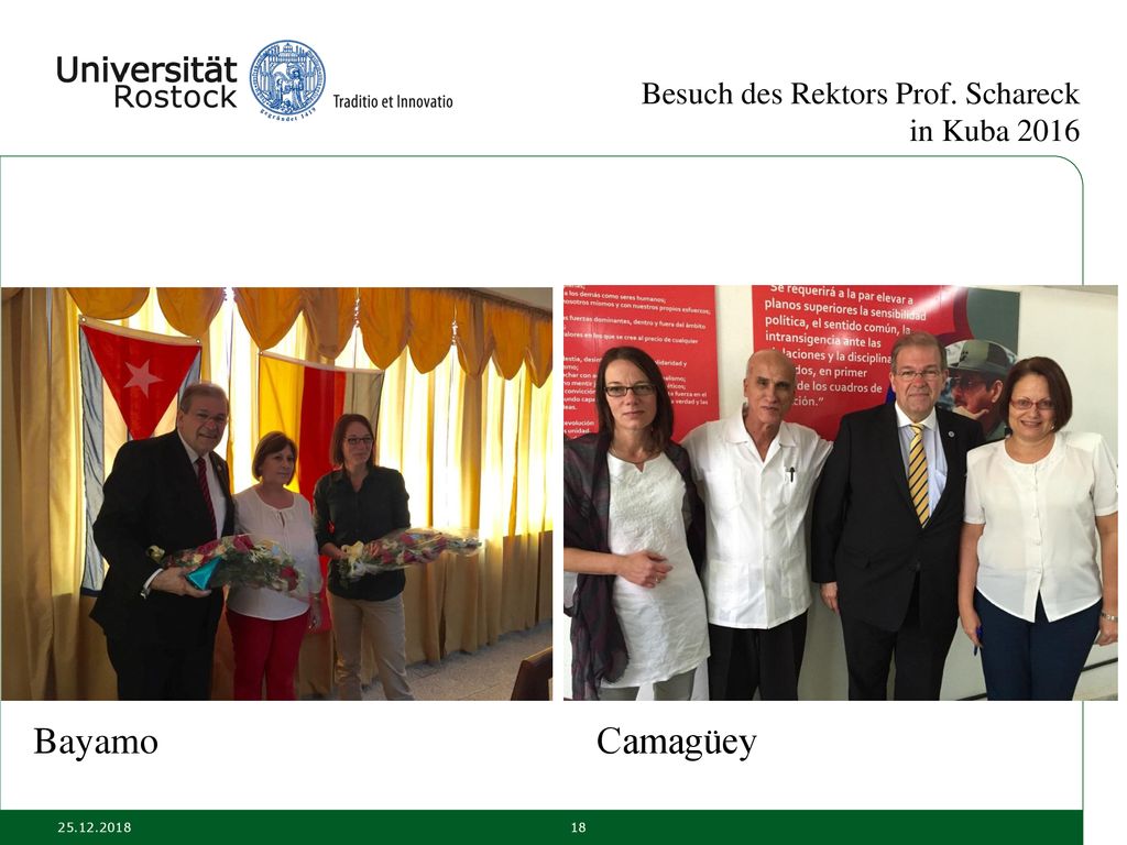 Bayamo Camagüey Besuch des Rektors Prof. Schareck in Kuba 2016
