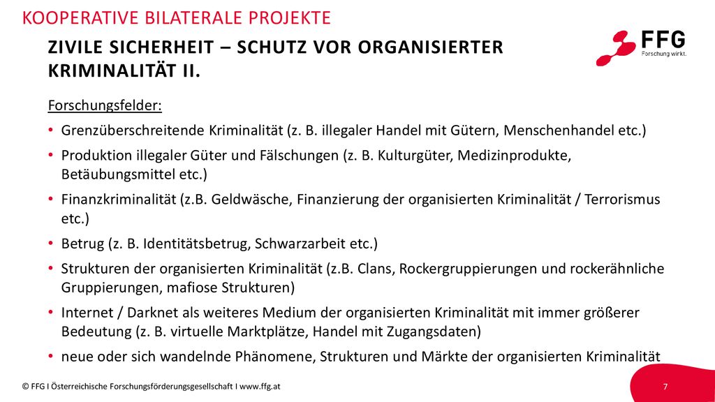 zivile sicherheit – schutz vor organisierter kriminalität II.
