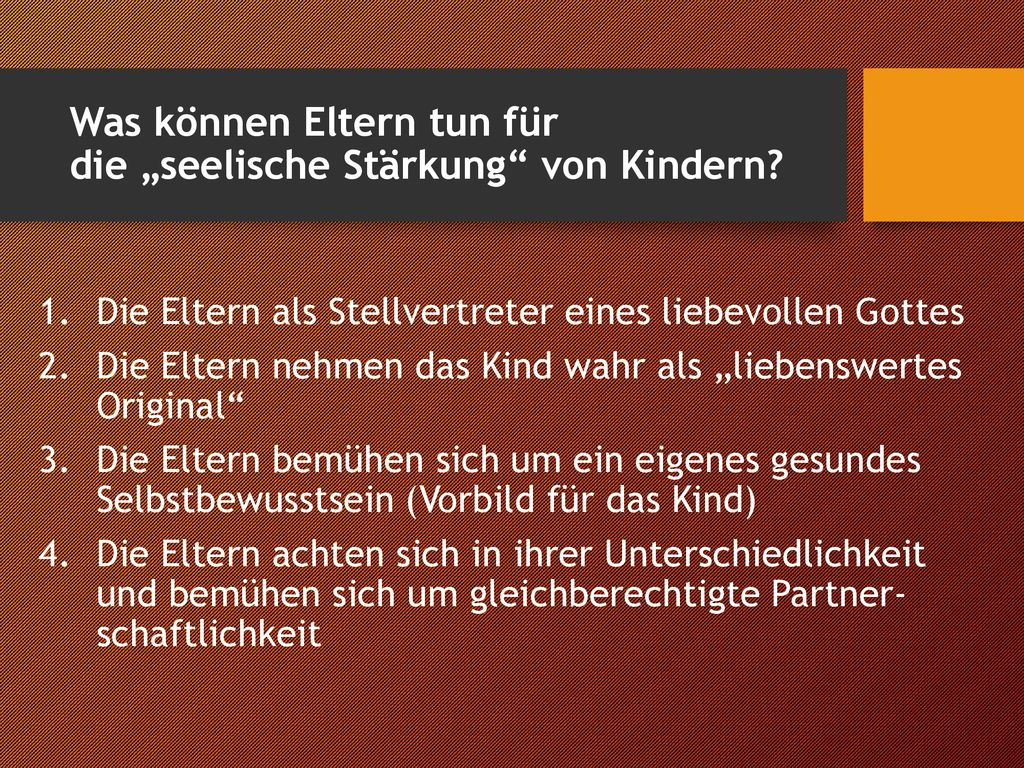 Was können Eltern tun für die „seelische Stärkung von Kindern