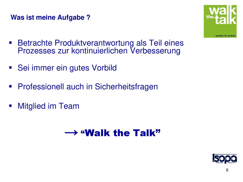 Was ist meine Aufgabe Betrachte Produktverantwortung als Teil eines Prozesses zur kontinuierlichen Verbesserung.