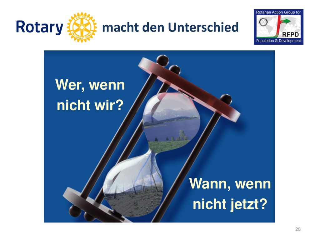macht den Unterschied Wer, wenn nicht wir Wann, wenn nicht jetzt