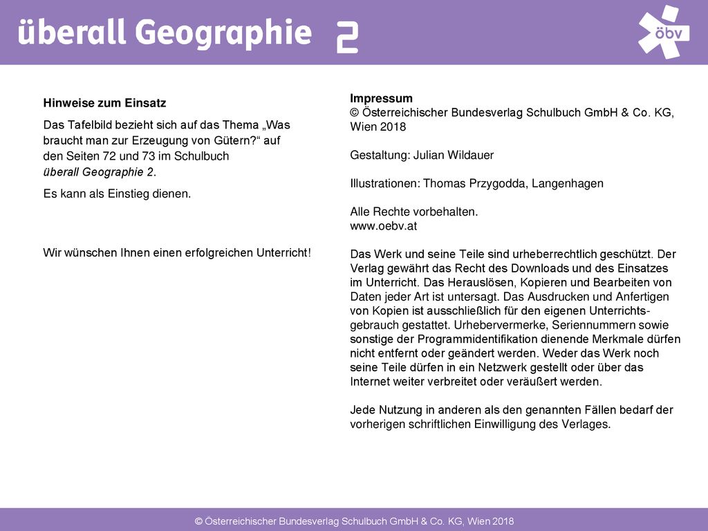 den Seiten 72 und 73 im Schulbuch überall Geographie 2.
