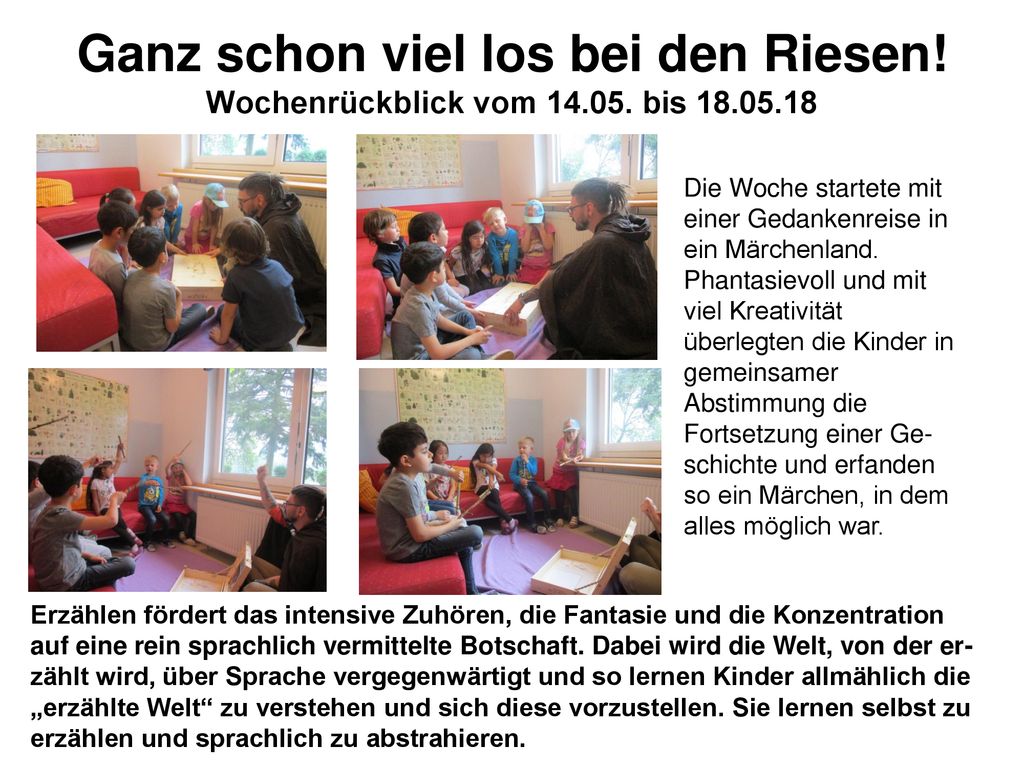 Ganz schon viel los bei den Riesen. Wochenrückblick vom bis 18