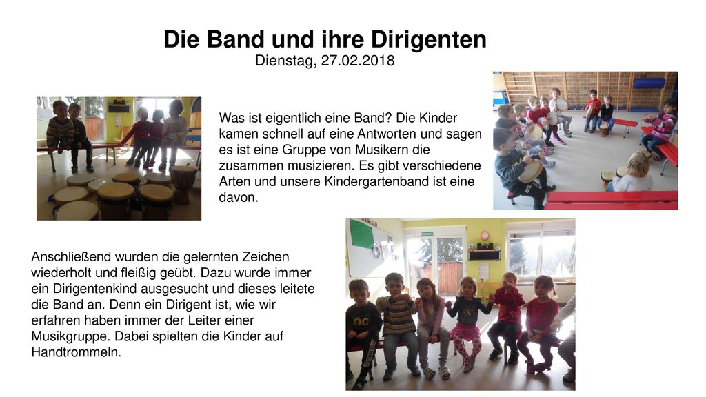 Die Band und ihre Dirigenten Dienstag,