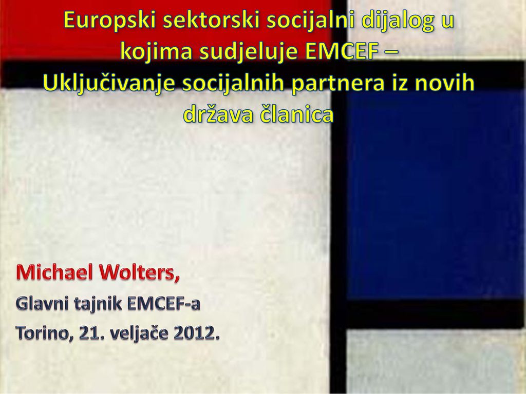 Michael Wolters, Glavni tajnik EMCEF-a Torino, 21. veljače 2012.