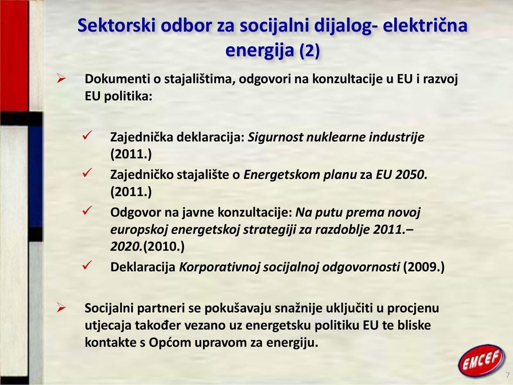 Sektorski odbor za socijalni dijalog- električna energija (2)