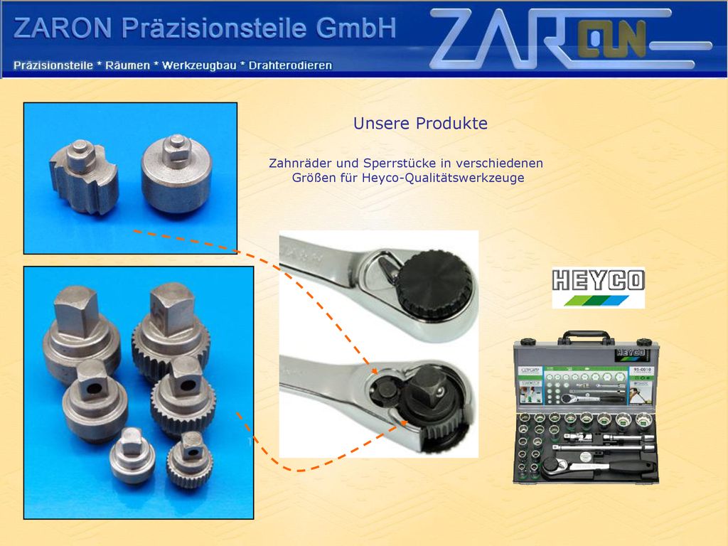 Unsere Produkte Zahnräder und Sperrstücke in verschiedenen