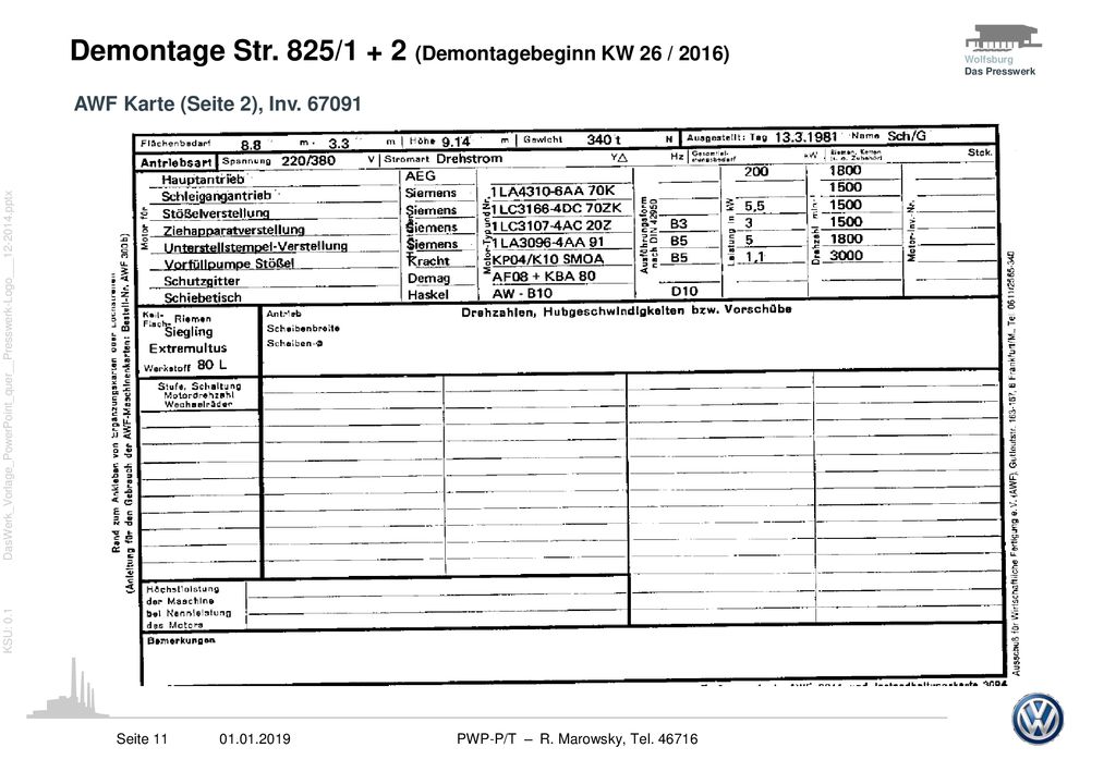 Demontage Str. 825/1 + 2 (Demontagebeginn KW 26 / 2016)