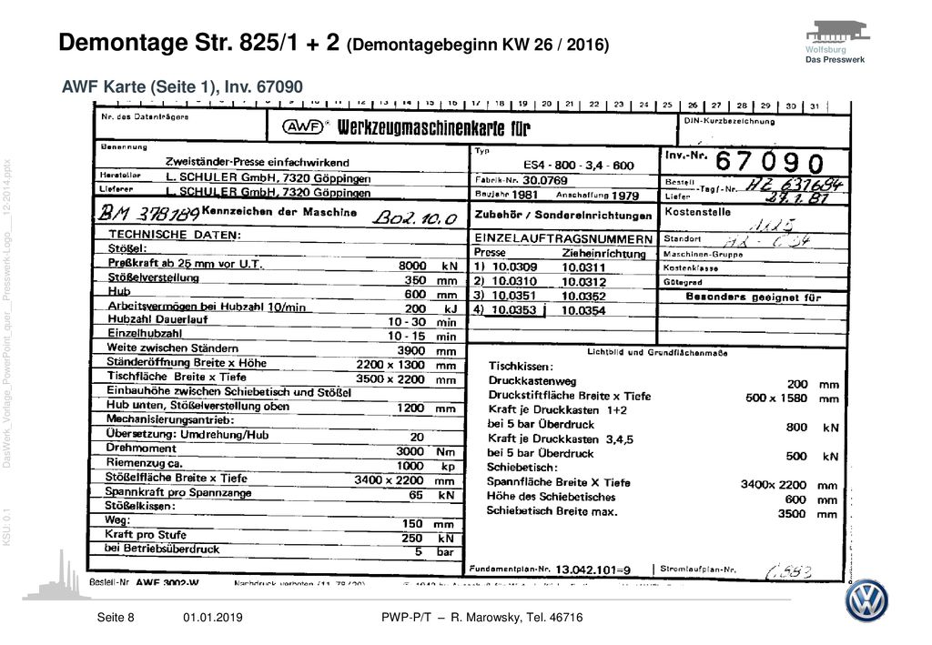 Demontage Str. 825/1 + 2 (Demontagebeginn KW 26 / 2016)