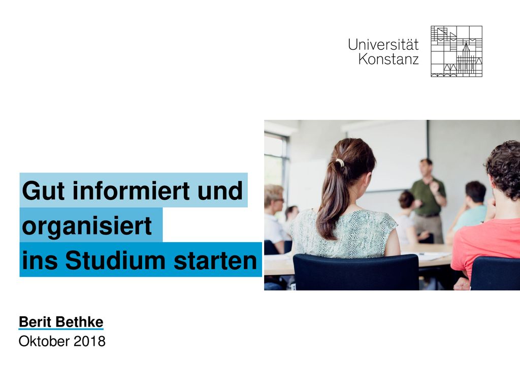 Gut informiert und organisiert ins Studium starten Berit Bethke
