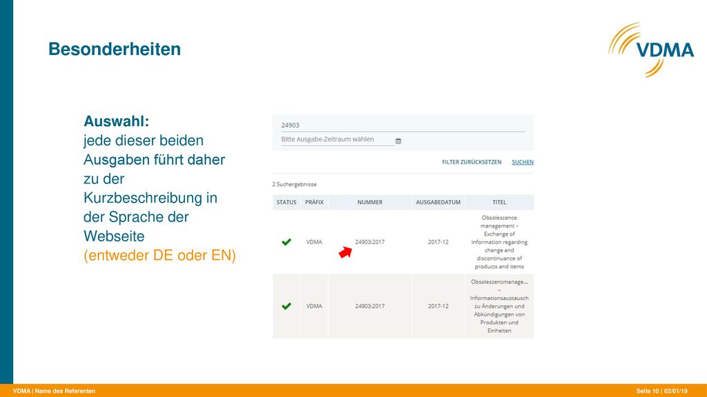 Besonderheiten Auswahl: jede dieser beiden Ausgaben führt daher zu der