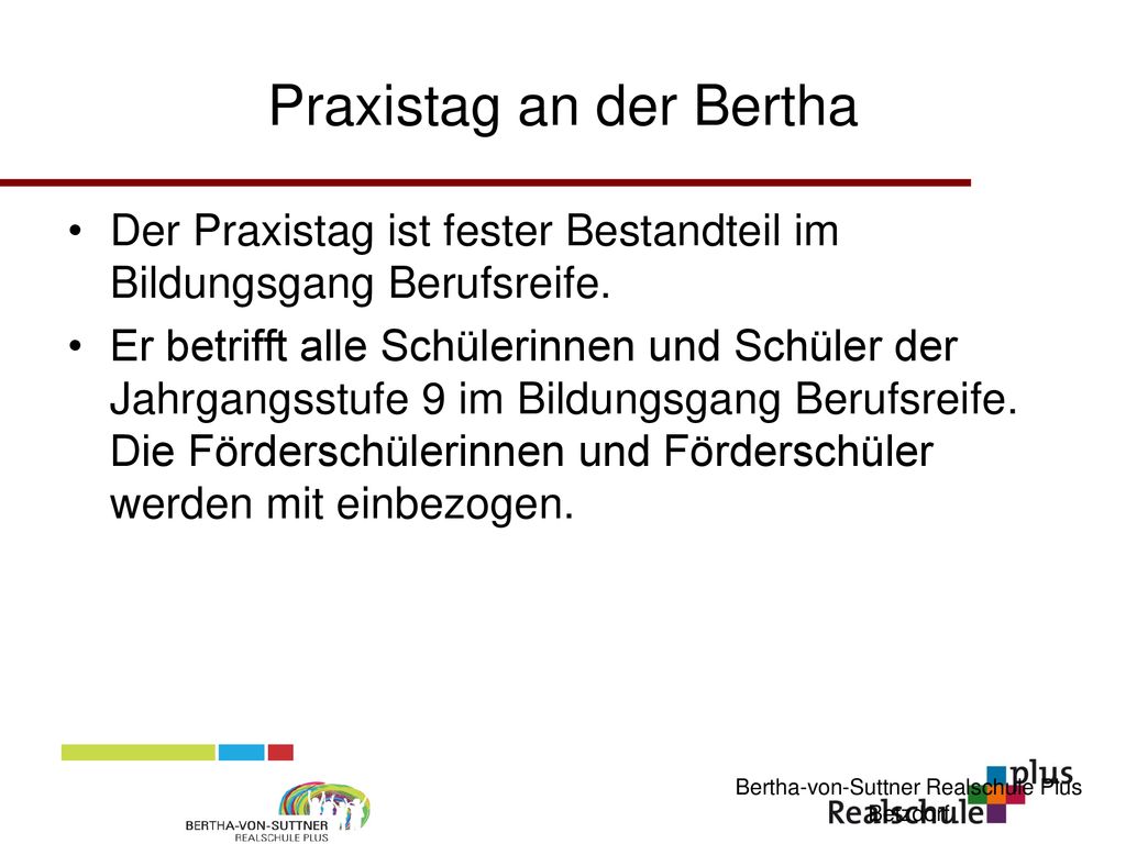 Praxistag an der Bertha