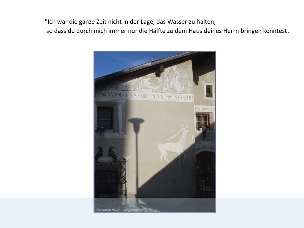 Ich war die ganze Zeit nicht in der Lage, das Wasser zu halten,