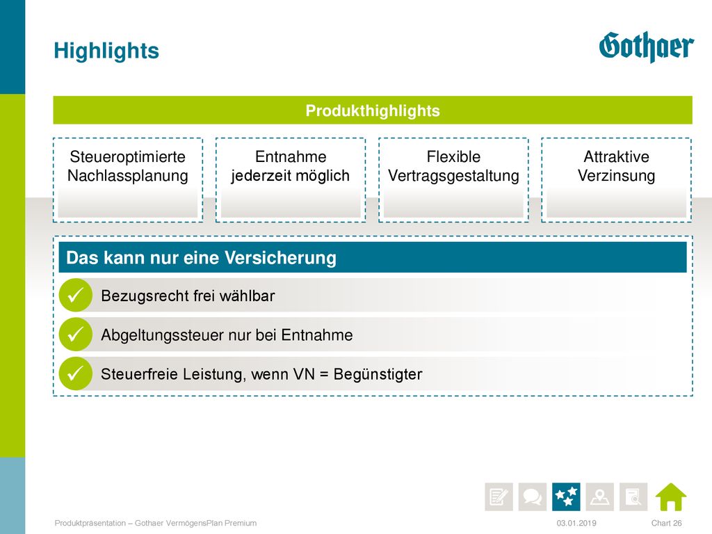    Highlights Das kann nur eine Versicherung Produkthighlights