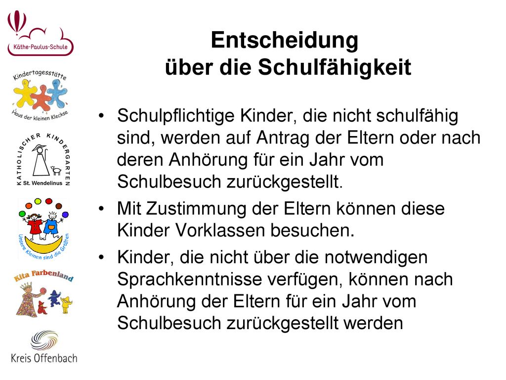 Herzlich Willkommen zum Infoabend „Schulfähigkeit“ ppt herunterladen