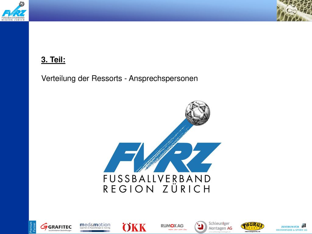 3. Teil: Verteilung der Ressorts - Ansprechspersonen