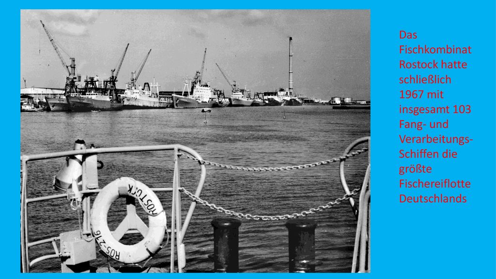 Das Fischkombinat Rostock hatte schließlich 1967 mit insgesamt 103 Fang- und Verarbeitungs-