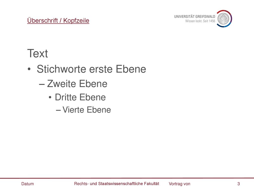 Text Stichworte erste Ebene Zweite Ebene Dritte Ebene Vierte Ebene
