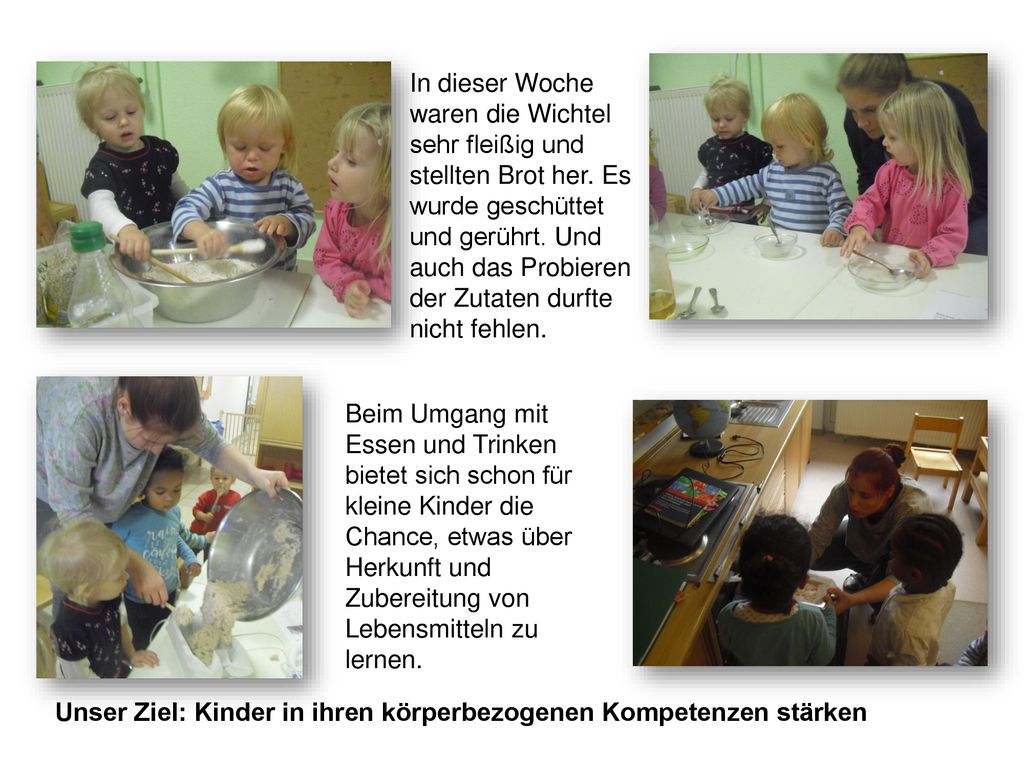 In dieser Woche waren die Wichtel sehr fleißig und stellten Brot her