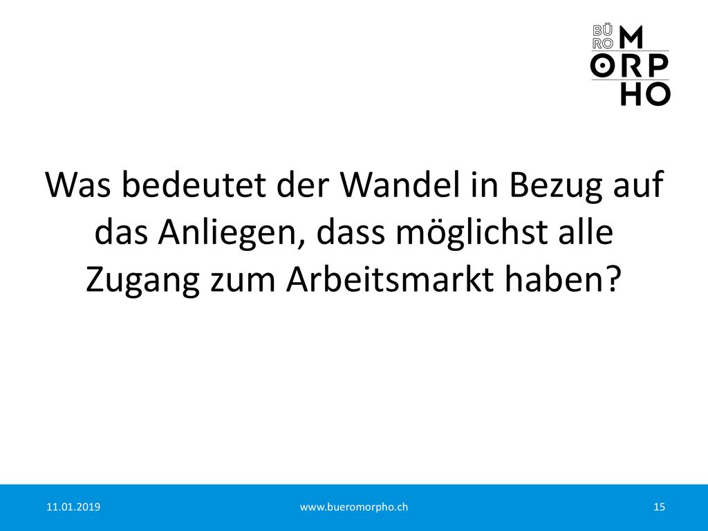 Was bedeutet der Wandel in Bezug auf das Anliegen, dass möglichst alle Zugang zum Arbeitsmarkt haben
