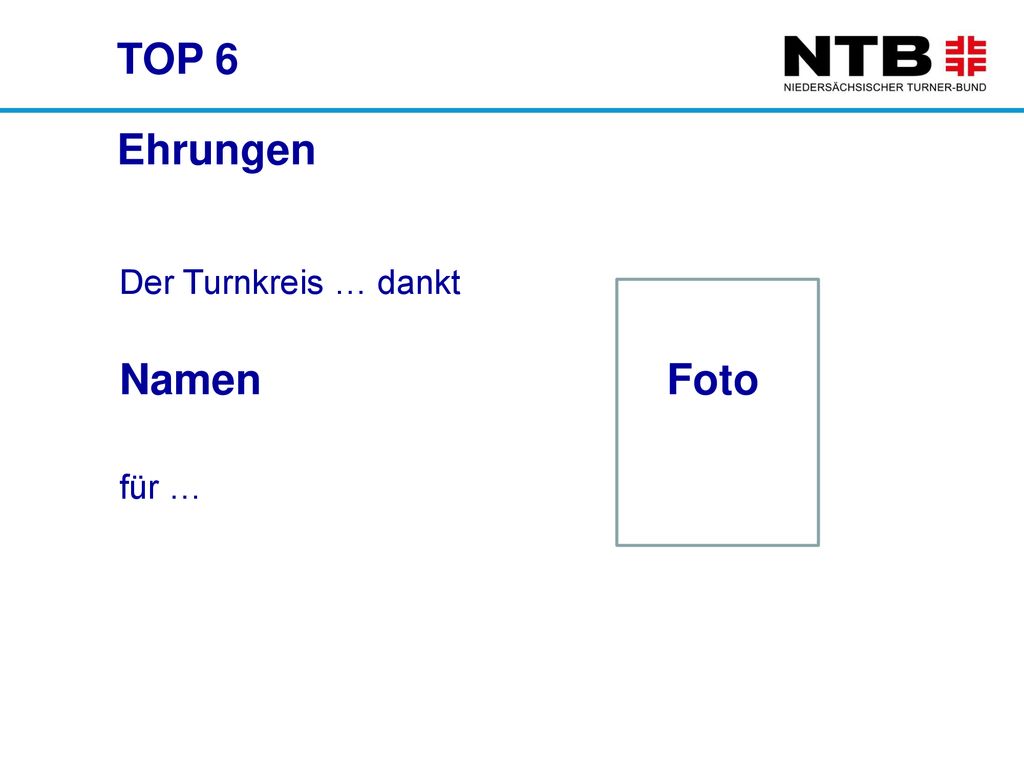 TOP 6 Ehrungen Der Turnkreis … dankt Namen Foto für …