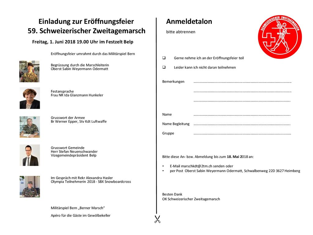 Freitag, 1. Juni Uhr im Festzelt Belp