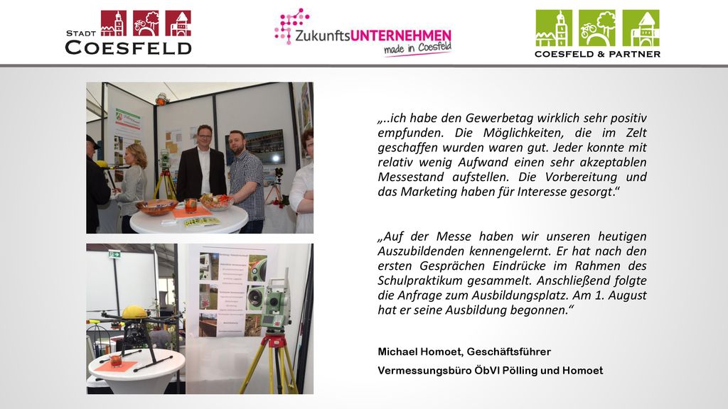 „. ich habe den Gewerbetag wirklich sehr positiv empfunden