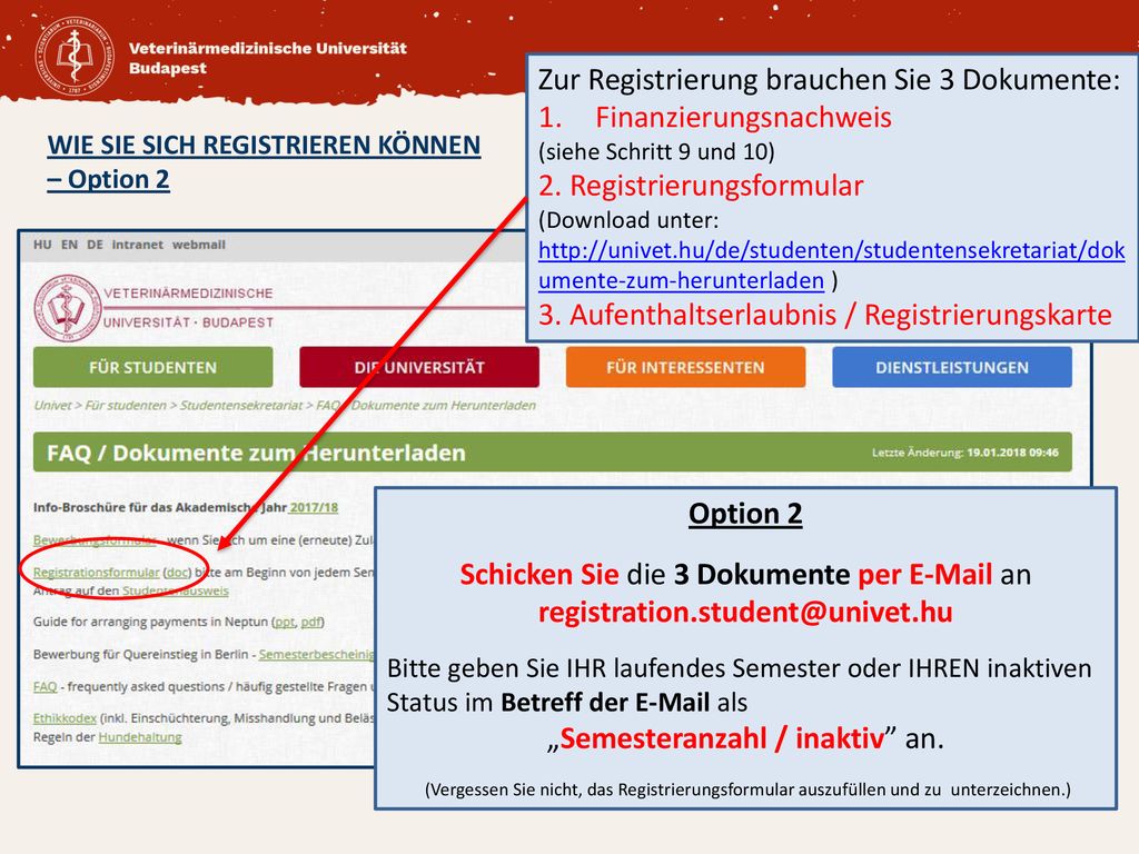 WIE SIE SICH REGISTRIEREN KÖNNEN – Option 2