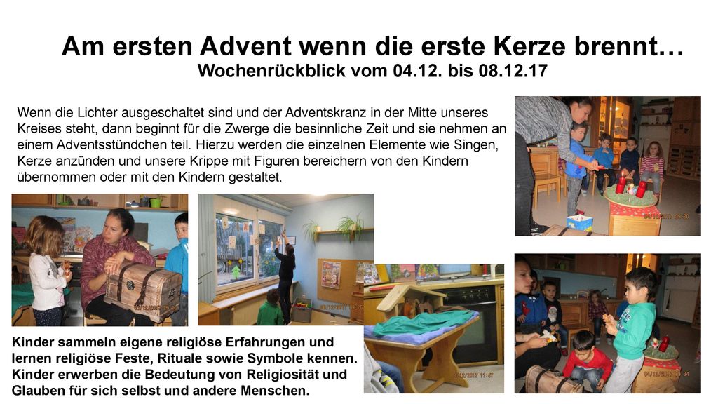 Am ersten Advent wenn die erste Kerze brennt… Wochenrückblick vom 04
