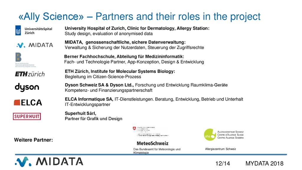 «Ally Science» – Partners and their roles in the project
