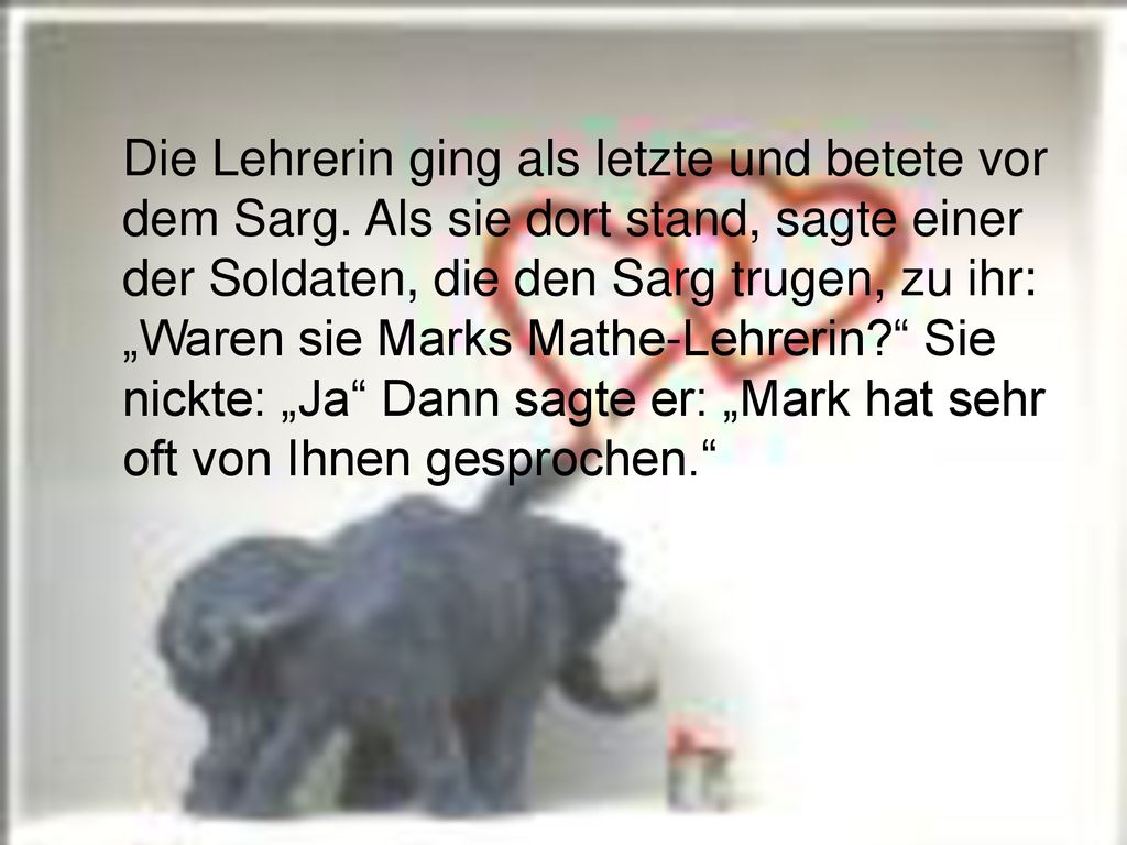 Die Lehrerin ging als letzte und betete vor dem Sarg