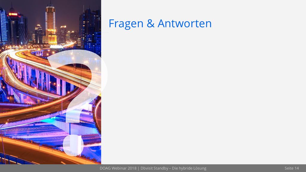 DOAG Webinar 2018 | Dbvisit Standby – Die hybride Lösung