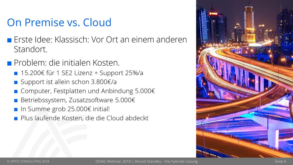 DOAG Webinar 2018 | Dbvisit Standby – Die hybride Lösung
