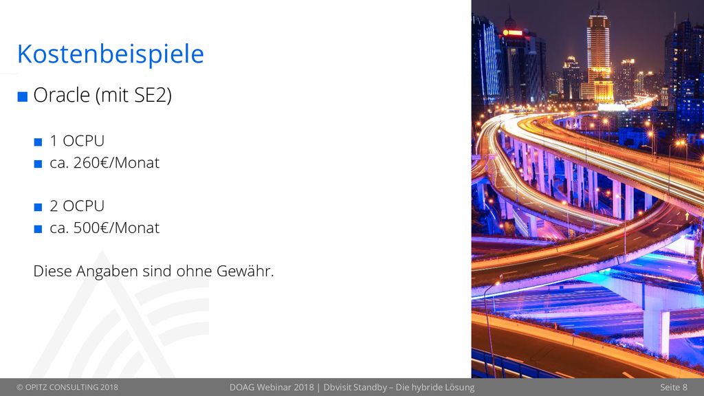 DOAG Webinar 2018 | Dbvisit Standby – Die hybride Lösung