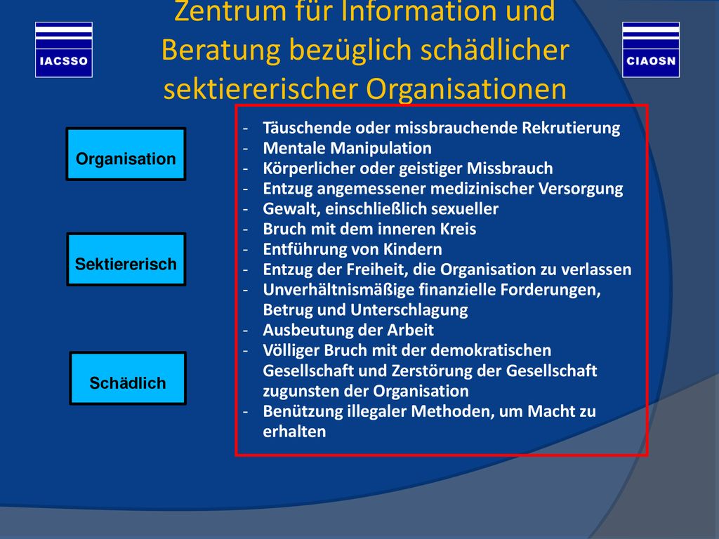 Zentrum für Information und Beratung bezüglich schädlicher sektiererischer Organisationen