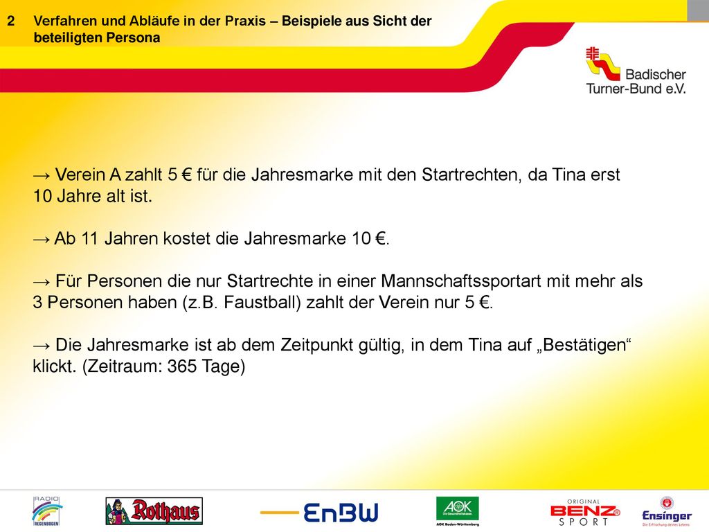 → Ab 11 Jahren kostet die Jahresmarke 10 €.