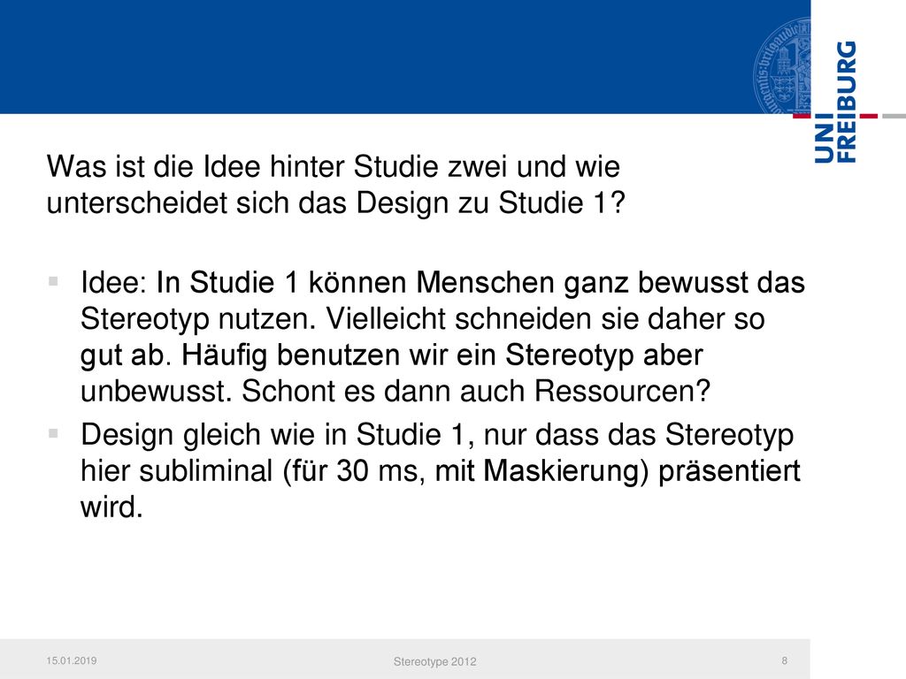 Was ist die Idee hinter Studie zwei und wie unterscheidet sich das Design zu Studie 1