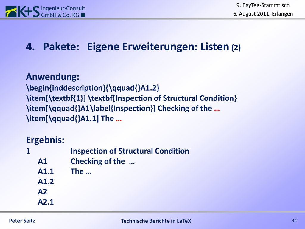 Pakete: Eigene Erweiterungen: Listen (2)