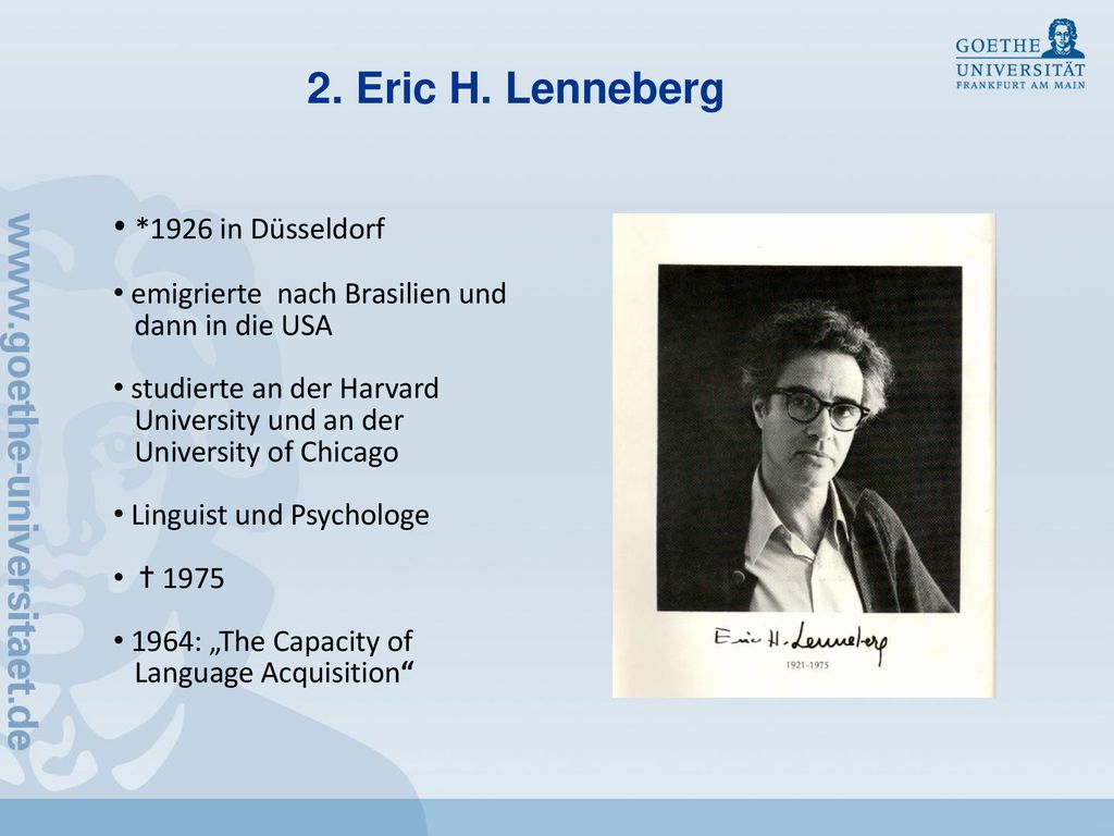 2. Eric H. Lenneberg *1926 in Düsseldorf emigrierte nach Brasilien und