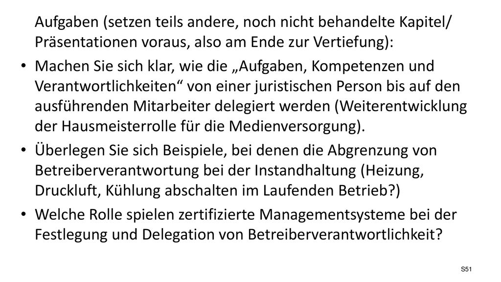 Aufgaben (setzen teils andere, noch nicht behandelte Kapitel/ Präsentationen voraus, also am Ende zur Vertiefung):