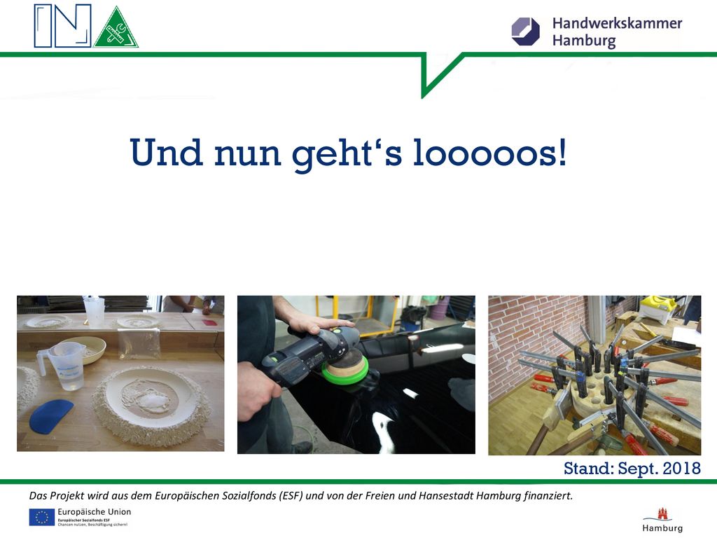 Und nun geht‘s looooos! Start der Handwerks-Rallye Stand: Sept. 2018