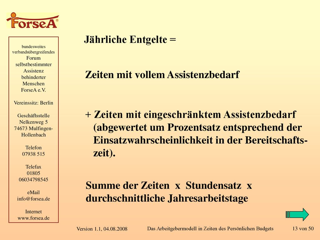 Jährliche Entgelte = Zeiten mit vollem Assistenzbedarf. + Zeiten mit eingeschränktem Assistenzbedarf.
