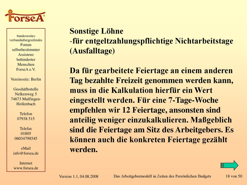 Sonstige Löhne für entgeltzahlungspflichtige Nichtarbeitstage (Ausfalltage)