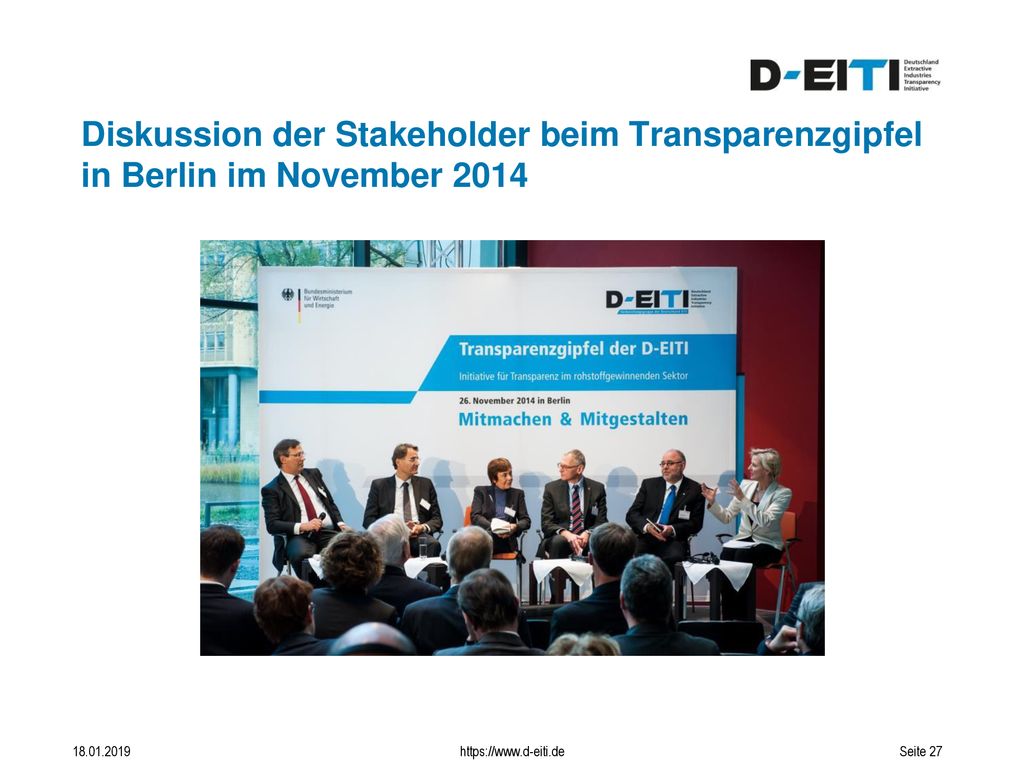 Diskussion der Stakeholder beim Transparenzgipfel in Berlin im November 2014