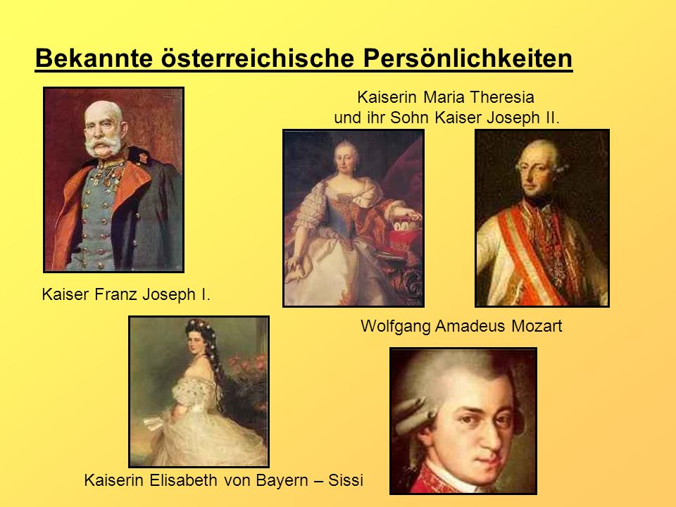 Bekannte österreichische Persönlichkeiten