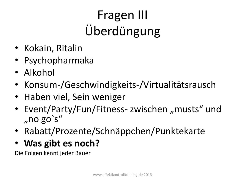 Fragen III Überdüngung