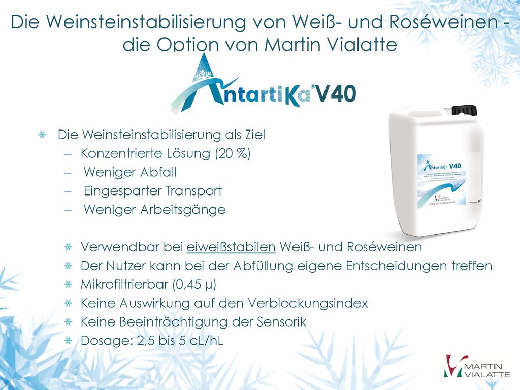 Die Weinsteinstabilisierung von Weiß- und Roséweinen - die Option von Martin Vialatte