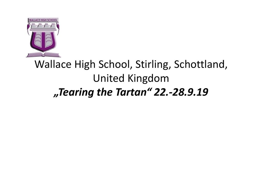 Wallace High School, Stirling, Schottland, United Kingdom „Tearing the Tartan